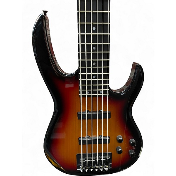 Used Carvin 5 String Bass 3 Color Sunburst Electric Bass Guitar