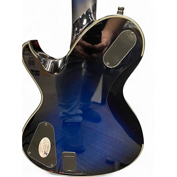 Used 2013 Schecter Guitar Research Blackjack Solo 6 Blue Burst Solid Body Electric Guitar