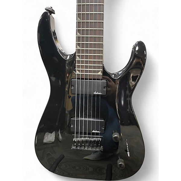 Used Jackson JS22-7 Dinky 7 String Black Solid Body Electric Guitar