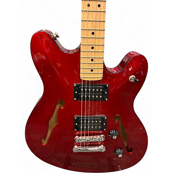 Used Squier Affinity Series Starcaster red Hollow Body Electric Guitar