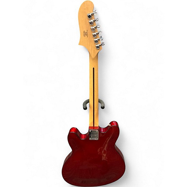 Used Squier Affinity Series Starcaster red Hollow Body Electric Guitar