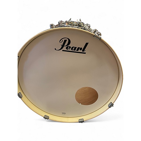 Used Pearl 5 Piece Export Series 5-Piece Drum Kit Black and Silver Drum Kit