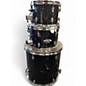 Used Pearl 5 Piece Export Series 5-Piece Drum Kit Black and Silver Drum Kit