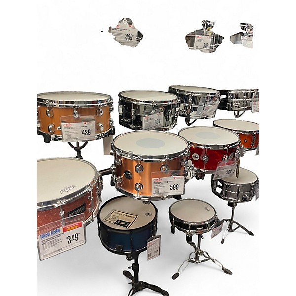 Used GP Percussion 14in STEEL SNARE DRUM CHROME Drum