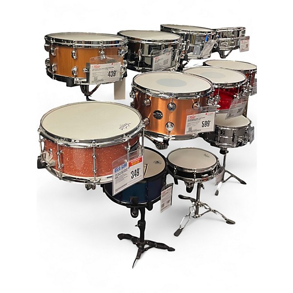 Used GP Percussion 14in STEEL SNARE DRUM CHROME Drum