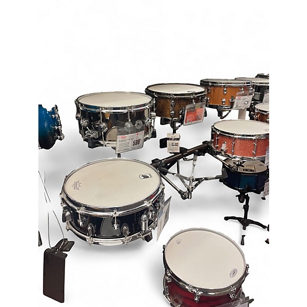 Used GP Percussion 14in STEEL SNARE DRUM CHROME Drum