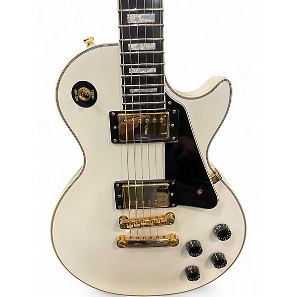 Used Epiphone Les Paul Custom Pro Alpine White Solid Body Electric Guitar