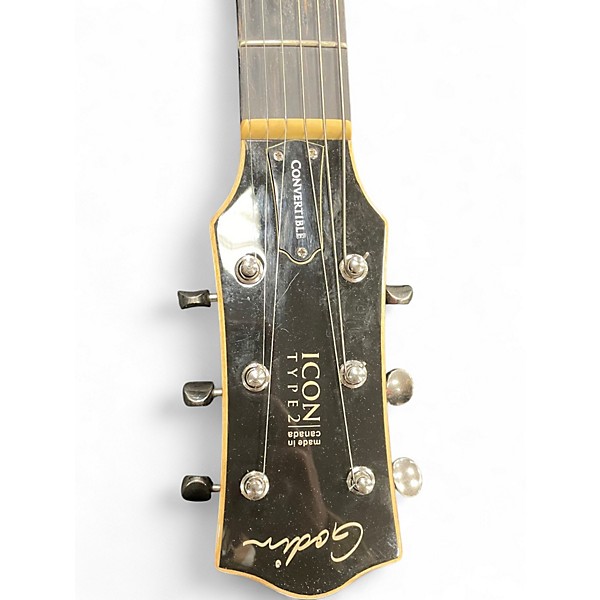 Used Godin Icon Type 2 Convertible Black Solid Body Electric Guitar