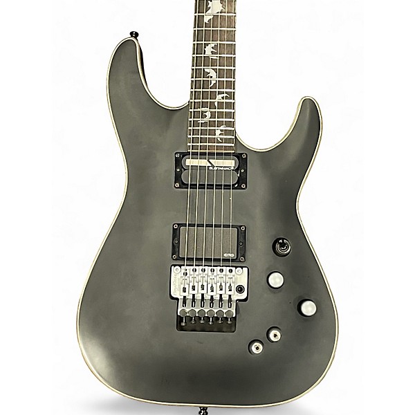Used Schecter Guitar Research DAMIAN PLATNUM FLOYD ROSE Satin Black Solid Body Electric Guitar