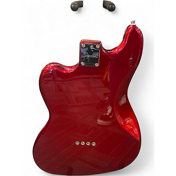 Used Squier PARANORMAL Candy Apple Red Electric Bass Guitar