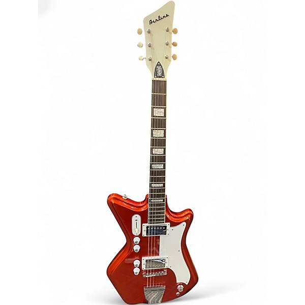 Used 2007 Eastwood AIRLINE 59 Metallic Orange Solid Body Electric Guitar