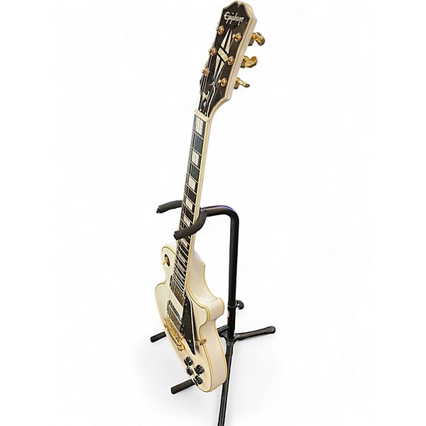 Used Epiphone Les Paul Custom Alpine White Solid Body Electric Guitar