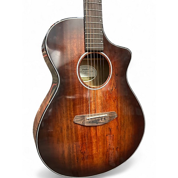 Used Breedlove Pursuit EX Concert CE MM Bourbon Burst Acoustic Guitar