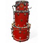 Used DW 3 Piece Classic Series Mahogany TANGERINE GLASS Drum Kit thumbnail