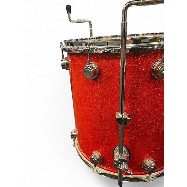 Used DW 3 Piece Classic Series Mahogany TANGERINE GLASS Drum Kit