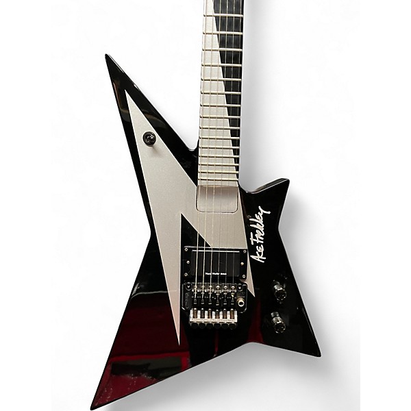 Used 2005 Washburn Ace Frehley F40V Black and Silver Solid Body Electric Guitar