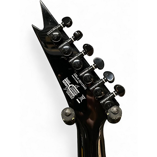 Used 2005 Washburn Ace Frehley F40V Black and Silver Solid Body Electric Guitar