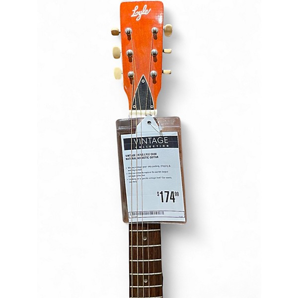 Vintage 1970s Lyle C600 Natural Acoustic Guitar