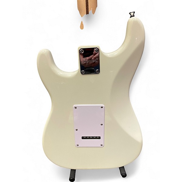 Used Squier Standard Stratocaster Antique White Solid Body Electric Guitar