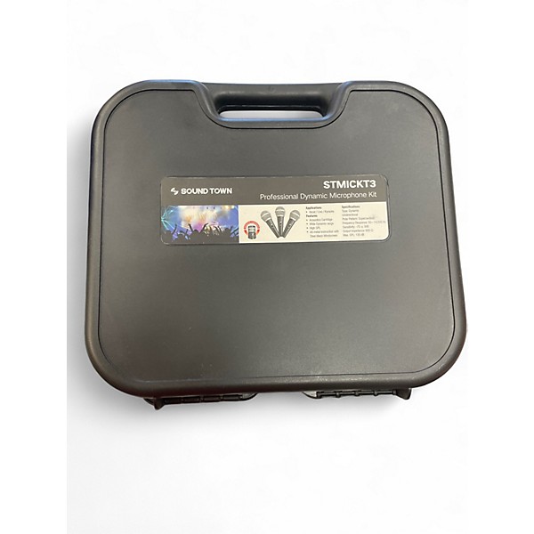 Used Sound Town STMICKT3 3-piece Professional Handheld Dynamic Mic Kit Microphone Pack