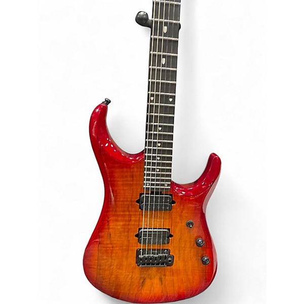 Used Sterling by Music Man JP150D John Petrucci Signature With DiMarzio Pickups Blood Orange Burst Solid Body Electric Guitar