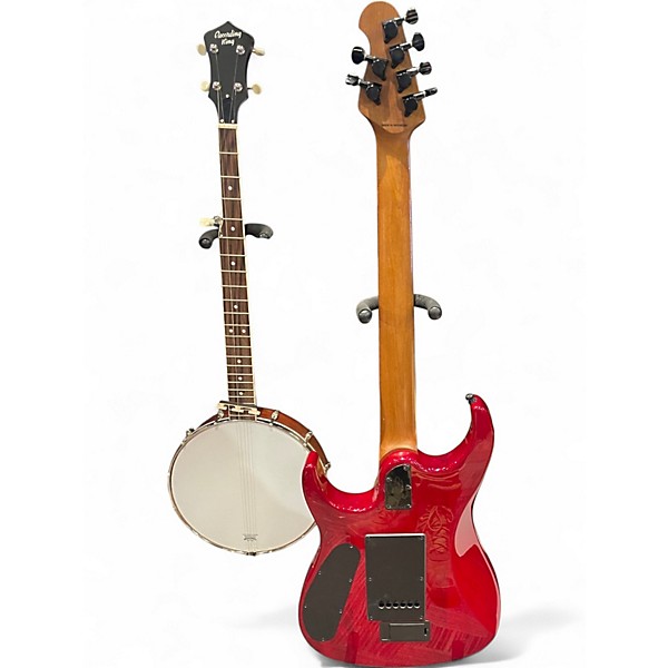 Used Sterling by Music Man JP150D John Petrucci Signature With DiMarzio Pickups Blood Orange Burst Solid Body Electric Guitar