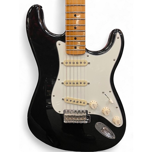 Used Fender Standard Stratocaster Black Solid Body Electric Guitar