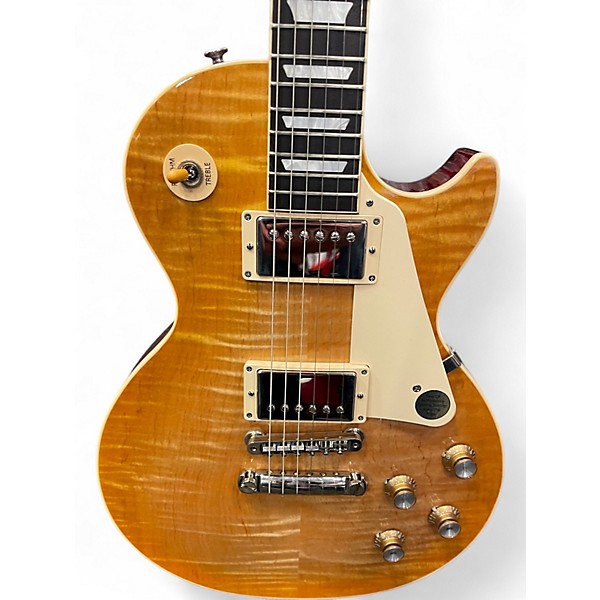 Used Gibson Les Paul Standard 1960s Neck AAA Flame Lemonburst Solid Body Electric Guitar