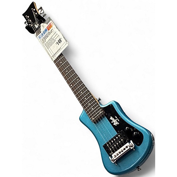 Used Hofner HCT-SH Contemporary Series Soda Blue Solid Body Electric Guitar