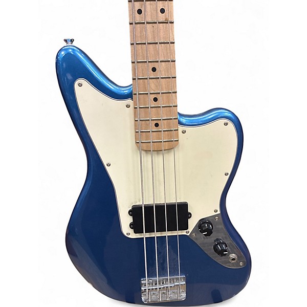 Used Squier Jaguar Lake Placid Blue Electric Bass Guitar