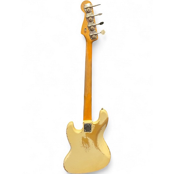 Vintage 1961 Fender Jazz Bass Olympic White Electric Bass Guitar