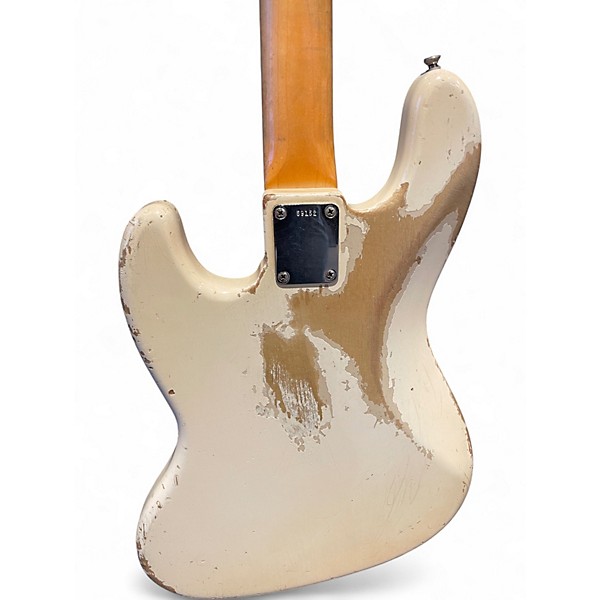 Vintage 1961 Fender Jazz Bass Olympic White Electric Bass Guitar