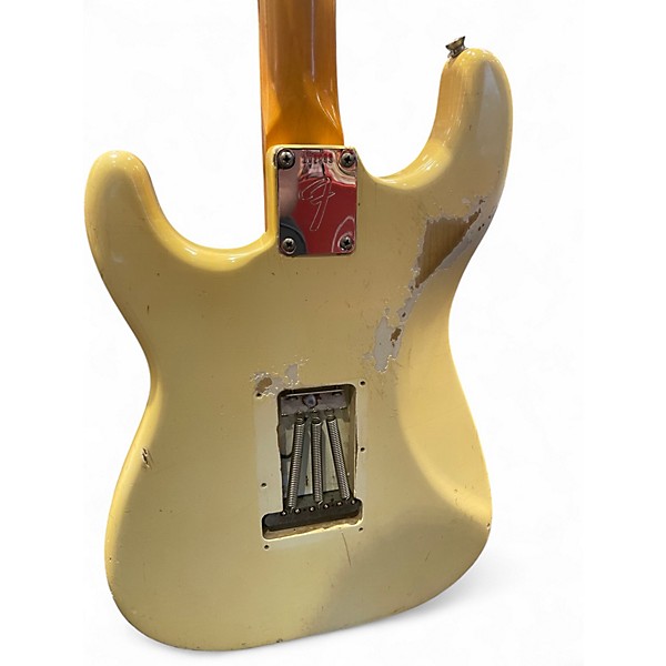 Vintage 1965 Fender Stratocaster Olympic White Solid Body Electric Guitar