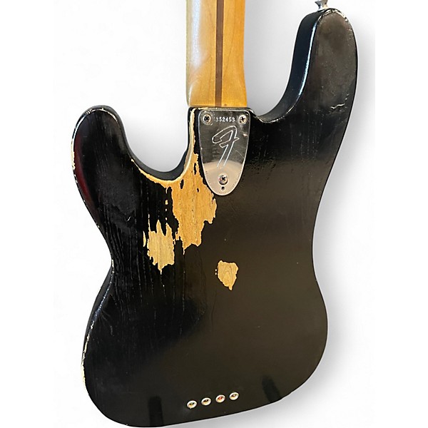 Vintage 1972 Fender Telecaster Bass Black Electric Bass Guitar