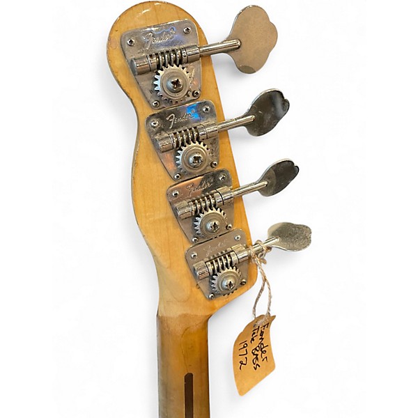 Vintage 1972 Fender Telecaster Bass Black Electric Bass Guitar