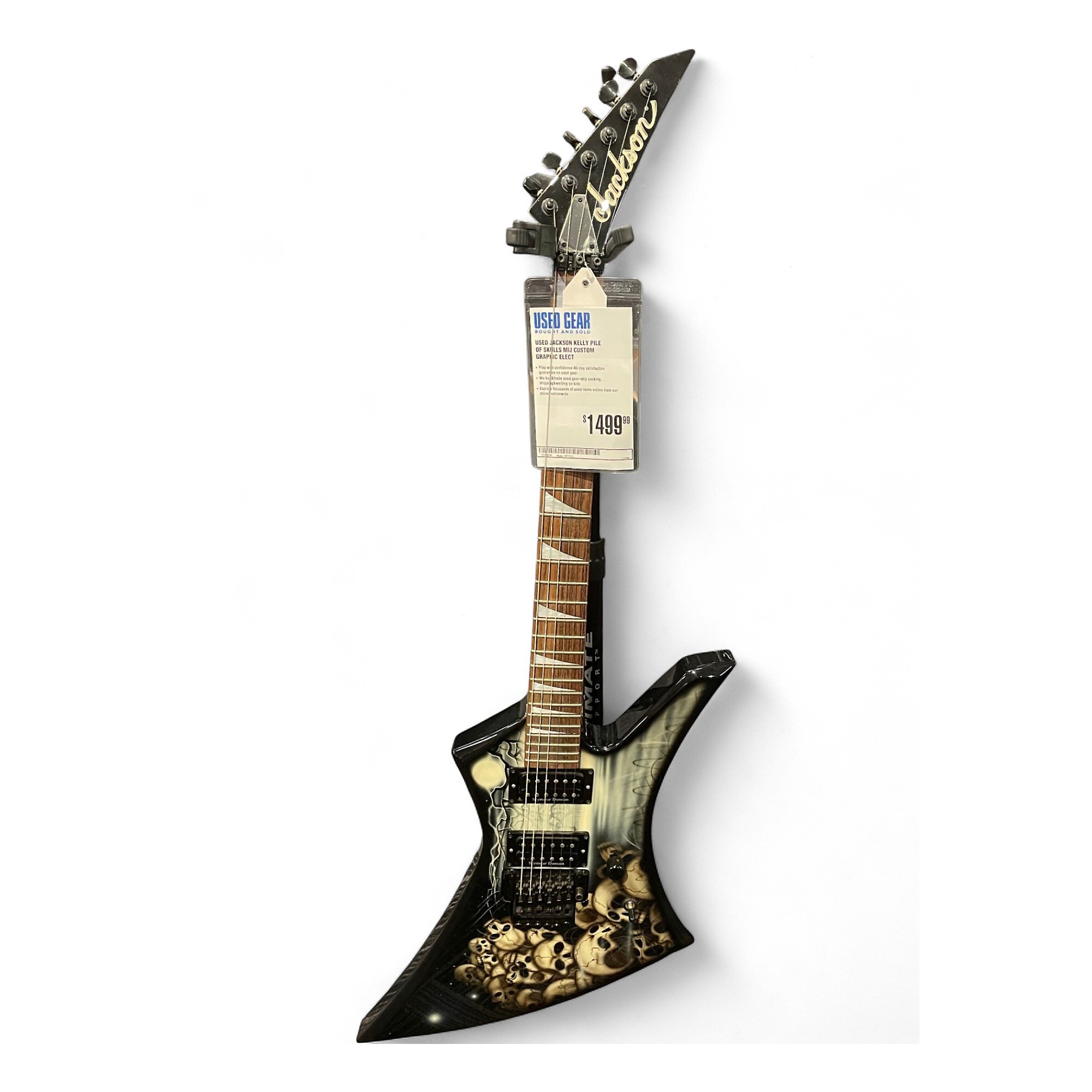 Used Jackson Kelly Pile of Skulls MIJ Custom Graphic Solid Body