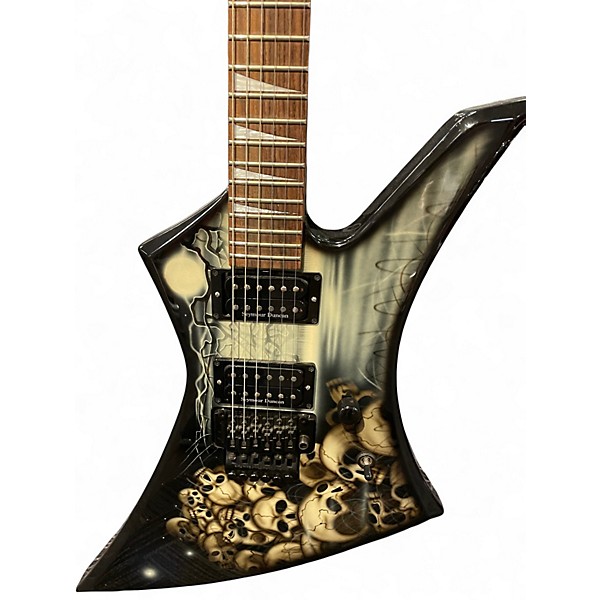 Used Jackson Kelly Pile of Skulls MIJ Custom Graphic Solid Body Electric Guitar