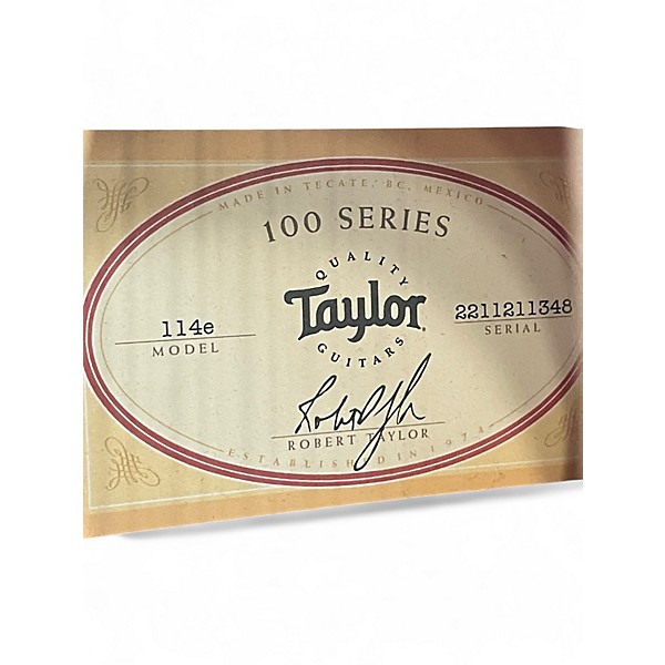 Used Taylor 114E Natural Acoustic Electric Guitar