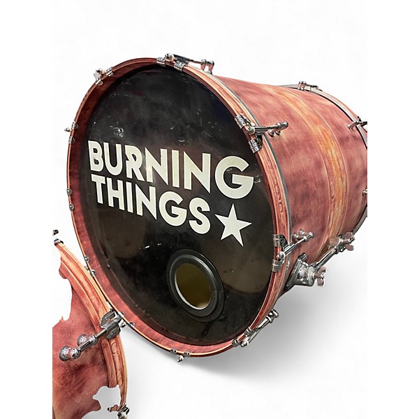 Used Risen Drums 3 Piece Custom Kit Distressed Barn Drum Kit