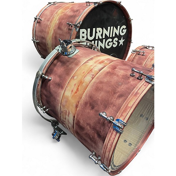 Used Risen Drums 3 Piece Custom Kit Distressed Barn Drum Kit