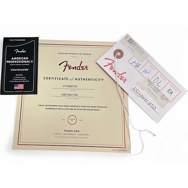 Used Fender American Professional II Stratocaster Olympic White Solid Body Electric Guitar