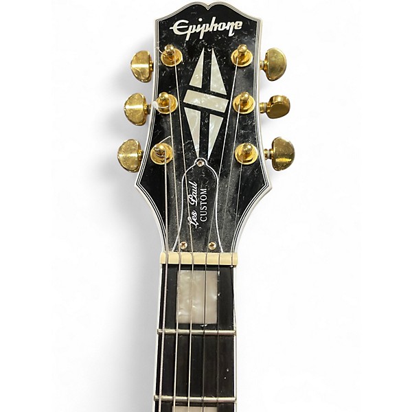 Used Epiphone Les Paul Custom Black Solid Body Electric Guitar
