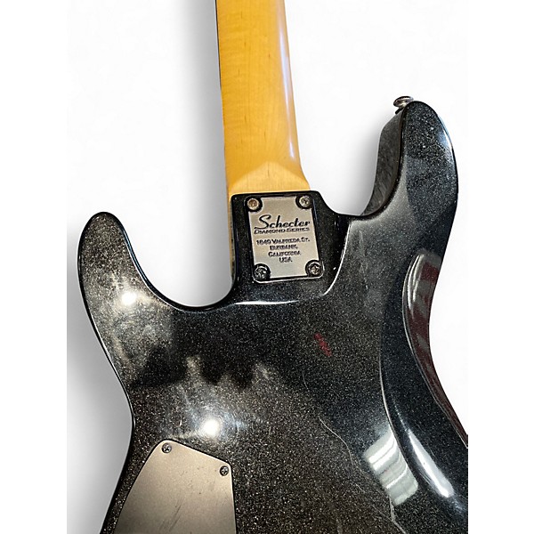 Used Schecter Guitar Research Damien Elite 7 Black Solid Body Electric Guitar