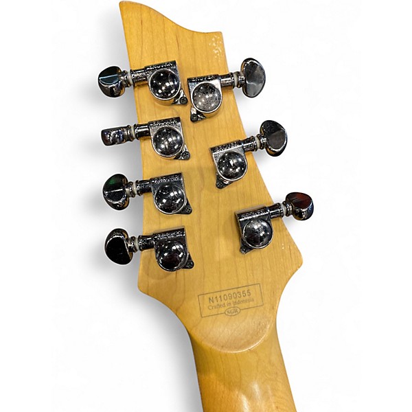 Used Schecter Guitar Research Damien Elite 7 Black Solid Body Electric Guitar