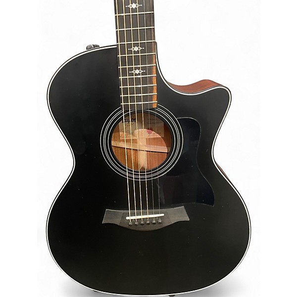 Used Taylor 324CE V-Class Black Acoustic Electric Guitar