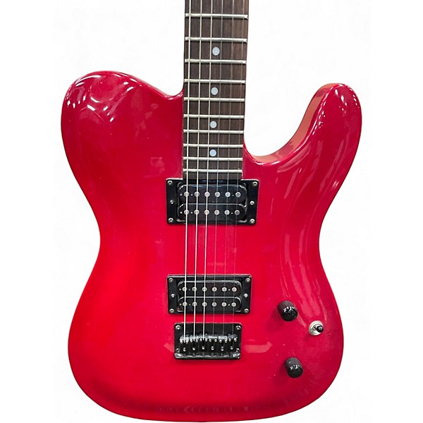 Used Fender DOUBLE FAT DELUXE TELECASTER Red Solid Body Electric Guitar
