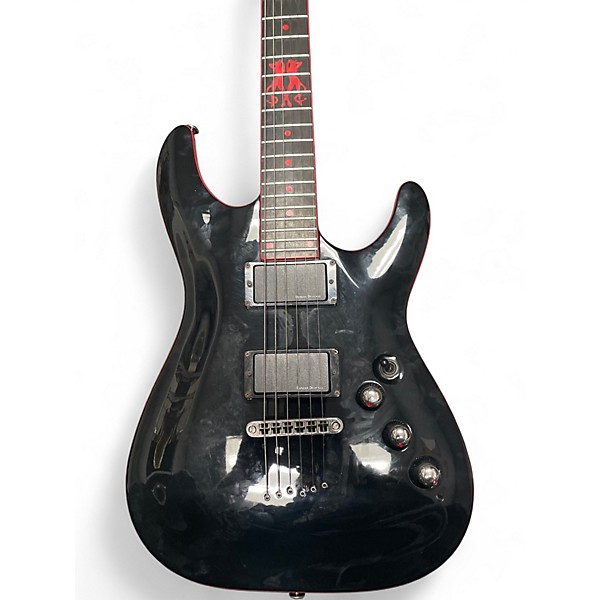Used Schecter Guitar Research C1 SHE DEVIL  Black Solid Body Electric Guitar