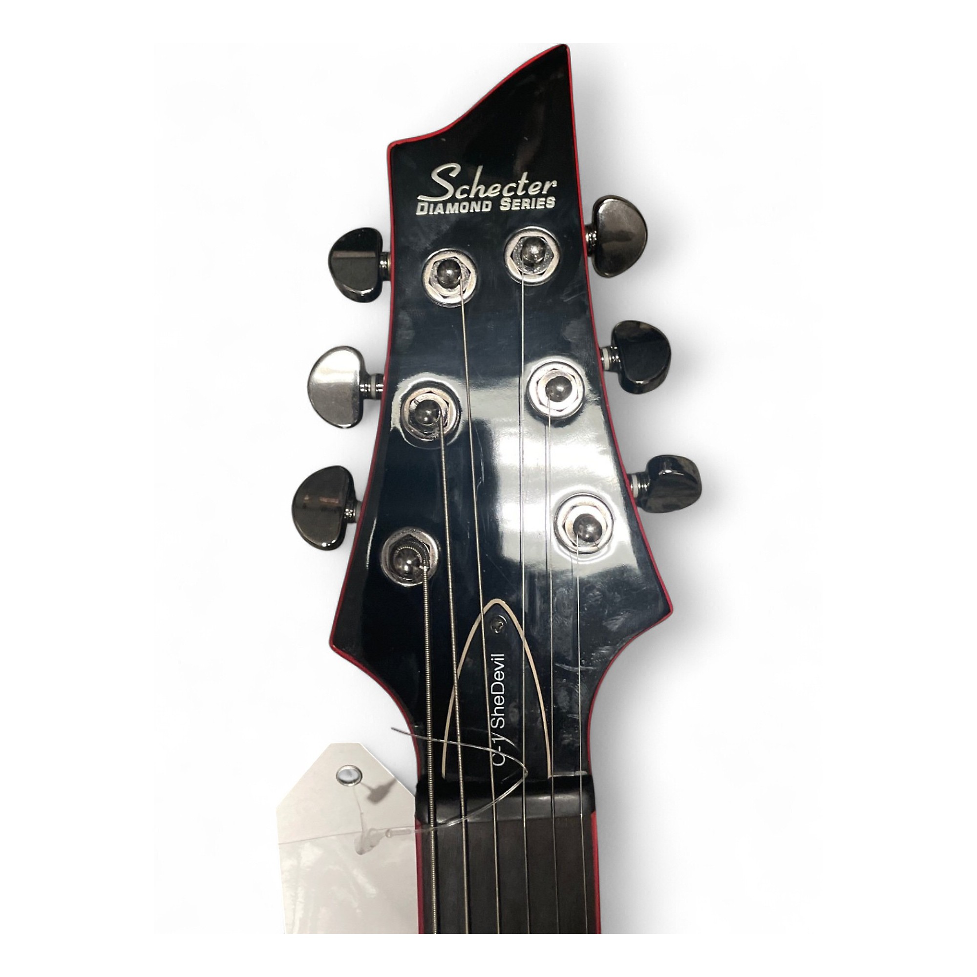 Used Schecter Guitar Research C1 SHE DEVIL Black Solid Body