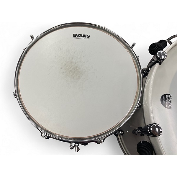 Used 2024 Sonor 4 Piece SQ2 White Sparkle Drum Kit