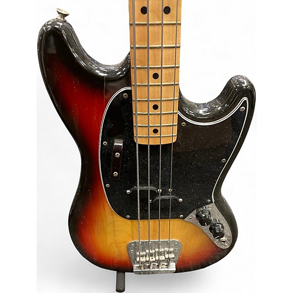Vintage 1976 Fender Mustang Bass Sunburst Electric Bass Guitar